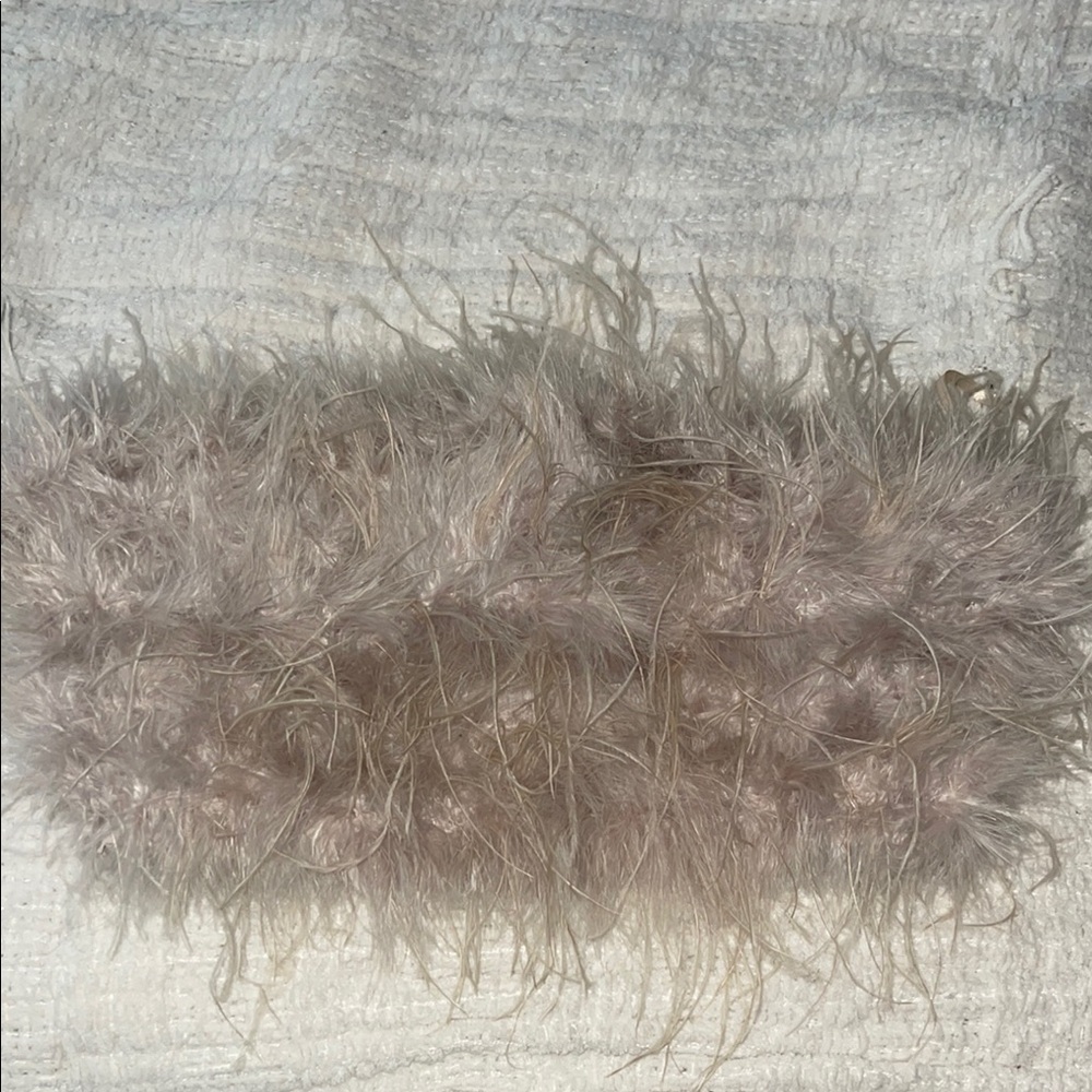 Ostrich feather champagne half top